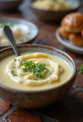 Horseradish mustard sauce served in a bowl