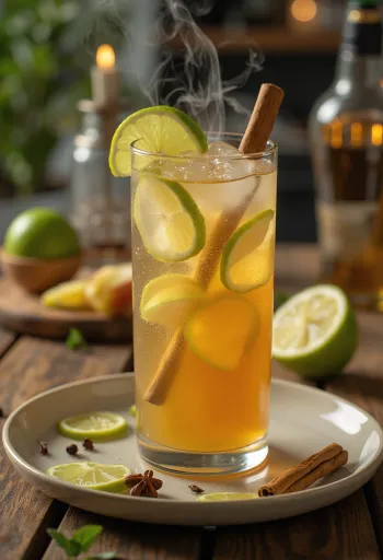 Apple Lime Non-Alcoholic Cider in a mug
