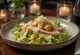 Classic Caesar salad with crunchy croutons and parmesan cheese