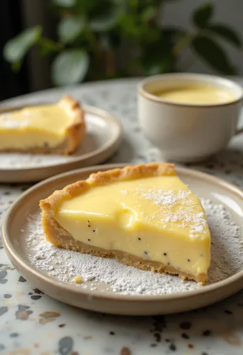Vanilla custard tart slice