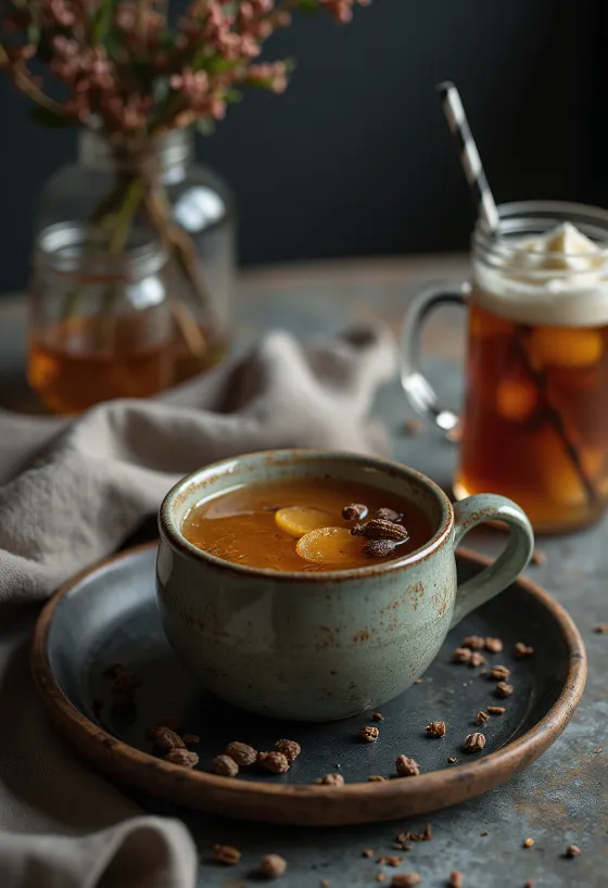 Juniper cider served in a glass