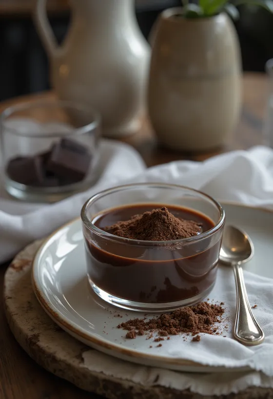 Chocolate liqueur served in a bottle