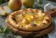 Pear naan bread served