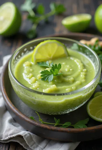 Rosemary Lime Ginger Sauce served