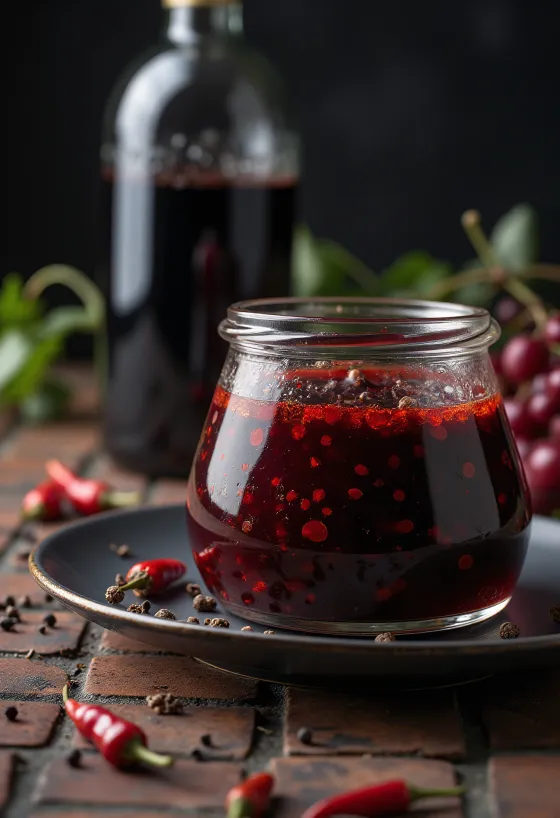 Bowl of BBQ Red Wine Chili Marinade