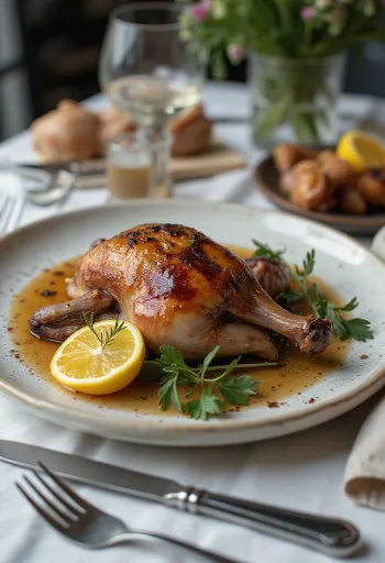 Roasted squab with rosemary