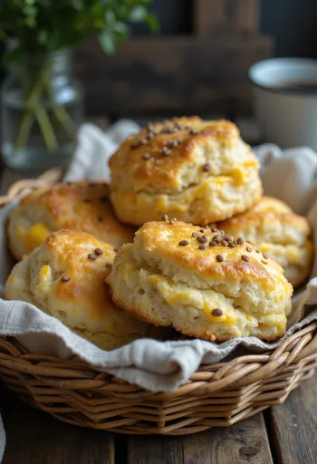 Caraway cheese biscuits on a plate