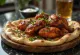 Tandoori chicken naan served fresh with rich spices and fresh cilantro