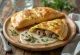 Tarragon mushroom calzone fresh out of the oven