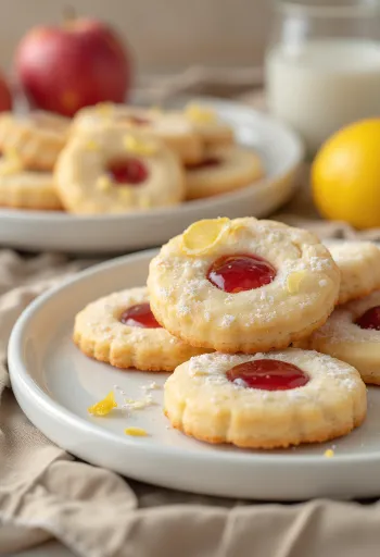 Lemon apple linzer cookies