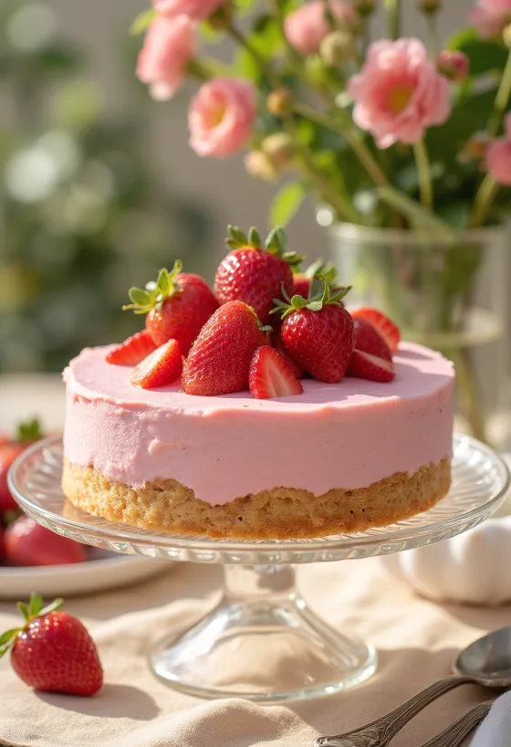 Strawberry mousse cake