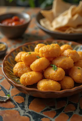Traditional Acarajé fritters, golden and crispy