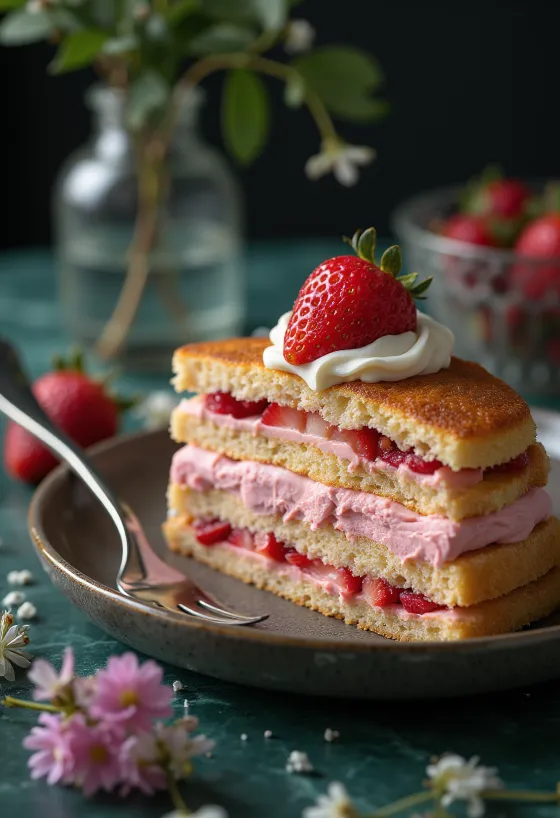 Strawberry cream cake