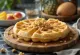 Coconut waffle with fresh coconut shreds and honey