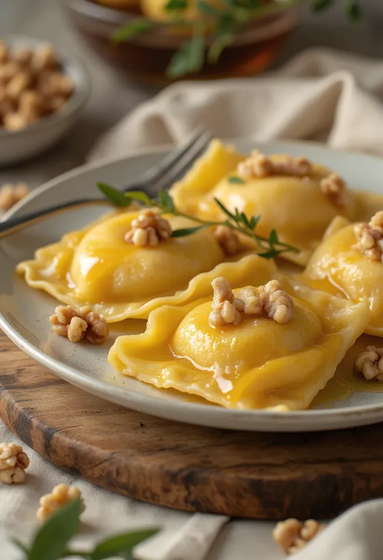 Serving of Apple Pie Ravioli