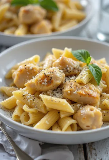 Creamy chicken pasta with fresh herbs