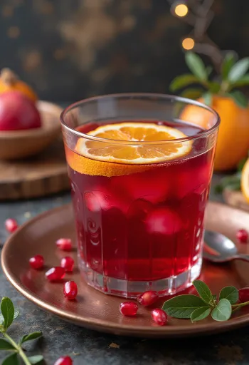 Orange-Pomegranate Punch freshly served