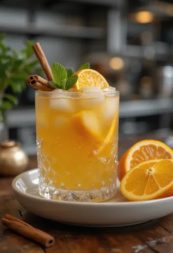 Ginger apple punch in a glass