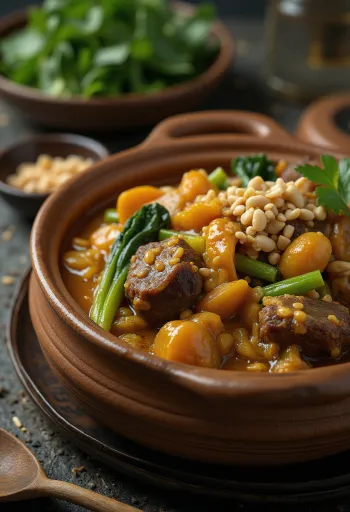 Kare-Kare served in a bowl