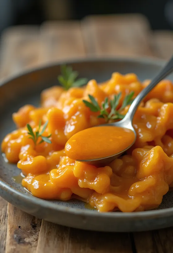 Paprika butter sauce served with grilled meat