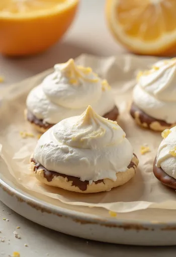Honey-orange meringue kisses served