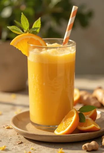 Orange-Ginger Smoothie in a glass