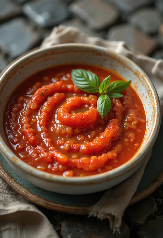 Classic tomato basil sauce served with pasta