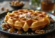 Crispy salted caramel waffle plated