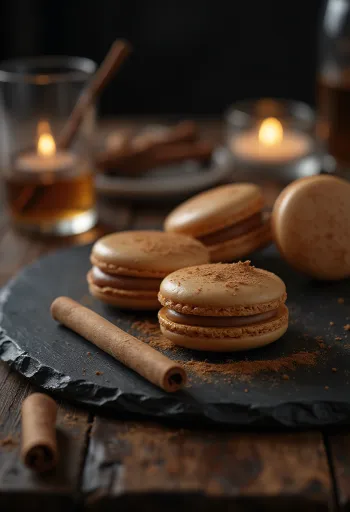 Honey-cinnamon macaron