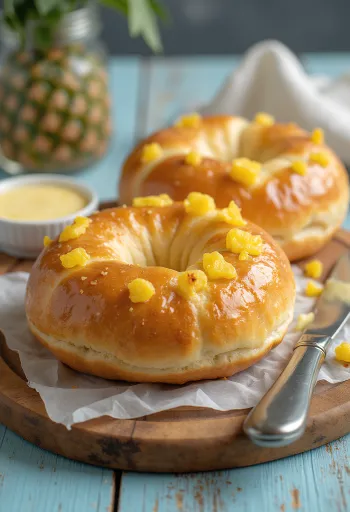 Serving of Pineapple Bagels