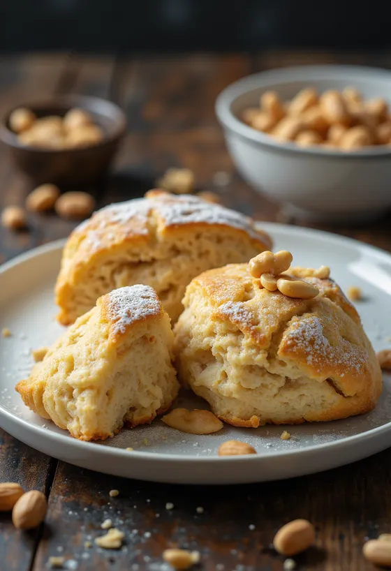 Peanut butter biscuits fresh from oven