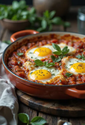 Classic Eggplant Parmesan with layers of cheese and tomato