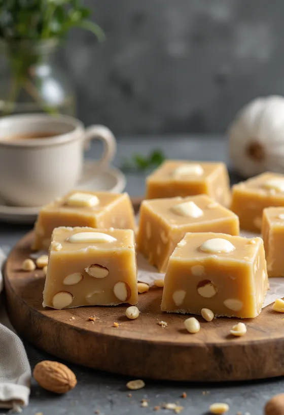 Soft Pé de Moleque fudge squares