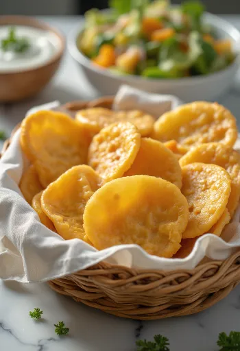 Crispy cheese wafers freshly baked with golden brown cheese layer.