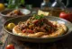 Lamb Thareed stew served over bread