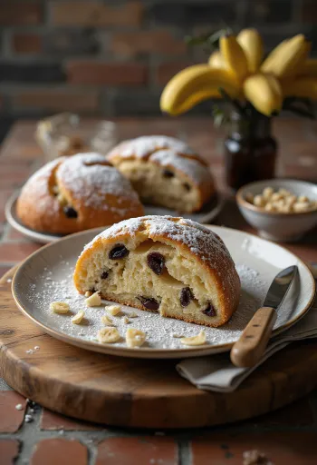 Banana Stollen served