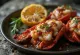 Grilled lobster tails with butter