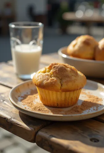 Cinnamon muffins on a plate