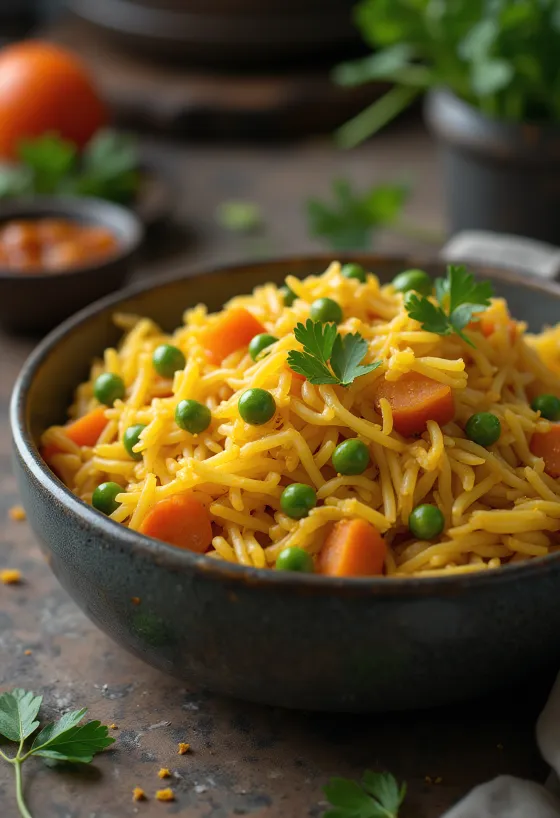 Vegetable Machboos spiced rice dish
