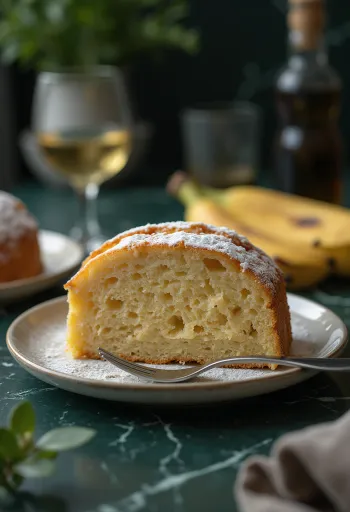 Golden brown banana bread slices