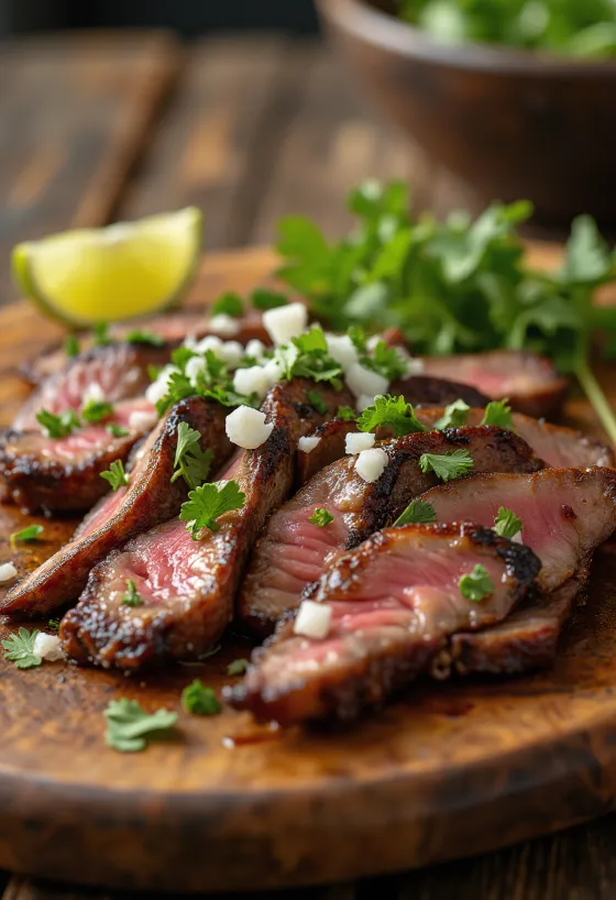 Carne Asada tacos with grilled steak