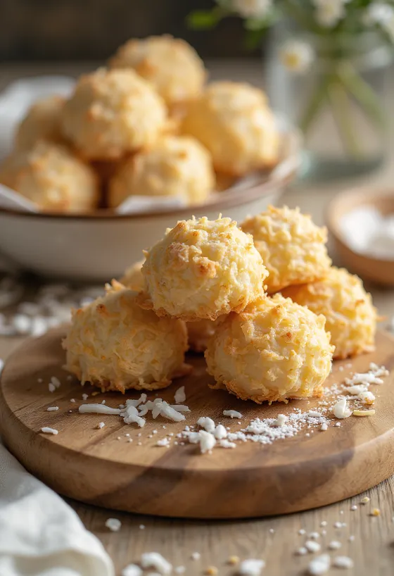 Golden coconut cookies
