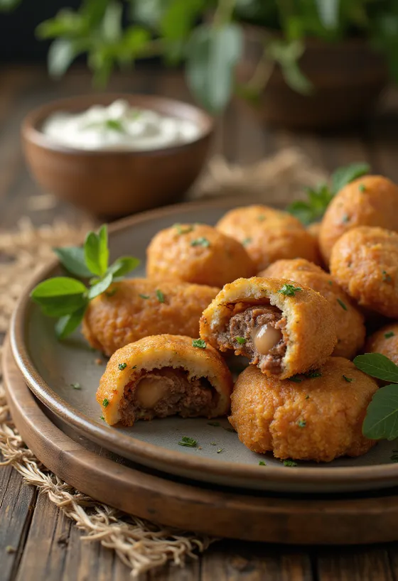 Kibbeh served on a plate