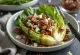 Grilled romaine salad with pecans