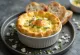 Feta cheese soufflé served