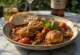 Chicken Gizzard Stew served with parsley