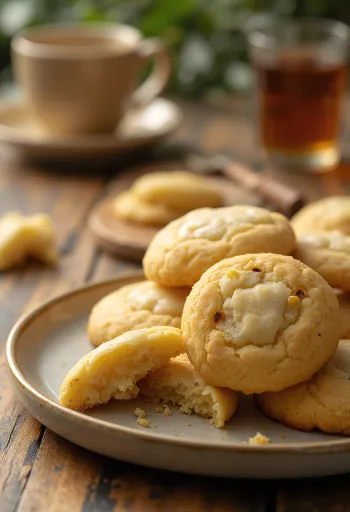 Freshly baked butter shortbread cookies