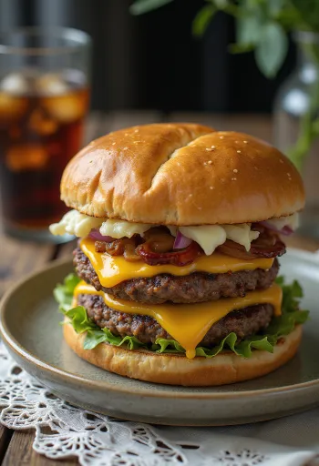 Double Cheeseburger served