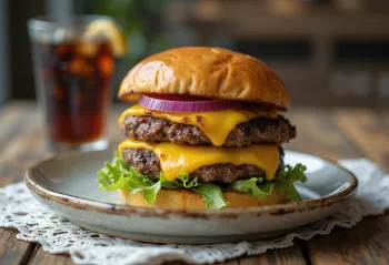 Double Cheeseburger served