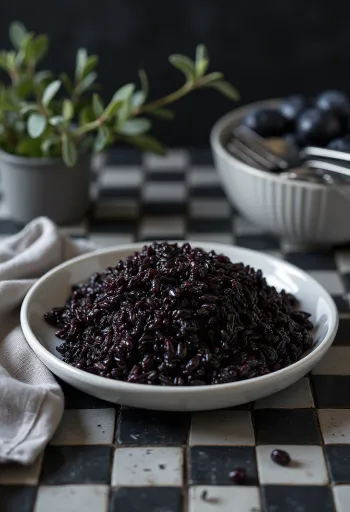 Savory Black Rice served
